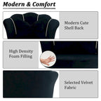 XINMICS Modern Velvet Task Chair 360 Swivel Adjustable Height Office Chair