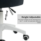 XINMICS Modern Velvet Task Chair 360 Swivel Adjustable Height Office Chair