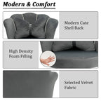 XINMICS Modern Velvet Task Chair 360 Swivel Adjustable Height Office Chair