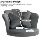XINMICS Modern Velvet Task Chair 360 Swivel Adjustable Height Office Chair