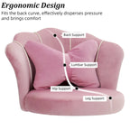 XINMICS Modern Velvet Task Chair 360 Swivel Adjustable Height Office Chair