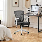 Yaheetech Mesh Office Chair with Flip-up Armrests Comfy Desk Chair - N/A