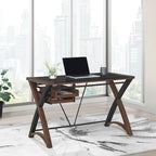 48 Glass-Top Desk with Storage