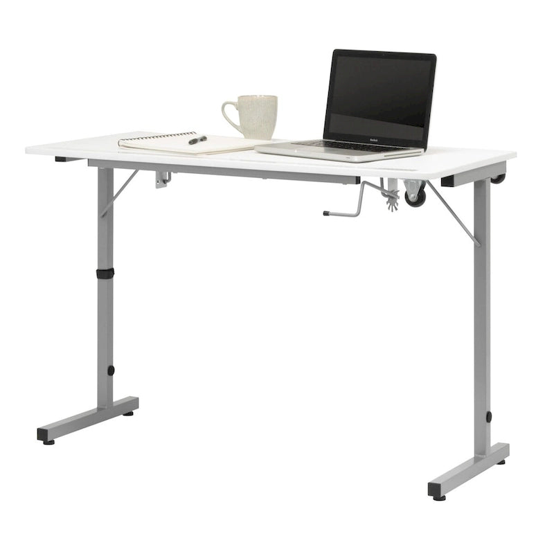 Sew Ready Rollaway II Sewing Table Silver/White Portable Folding Rolling