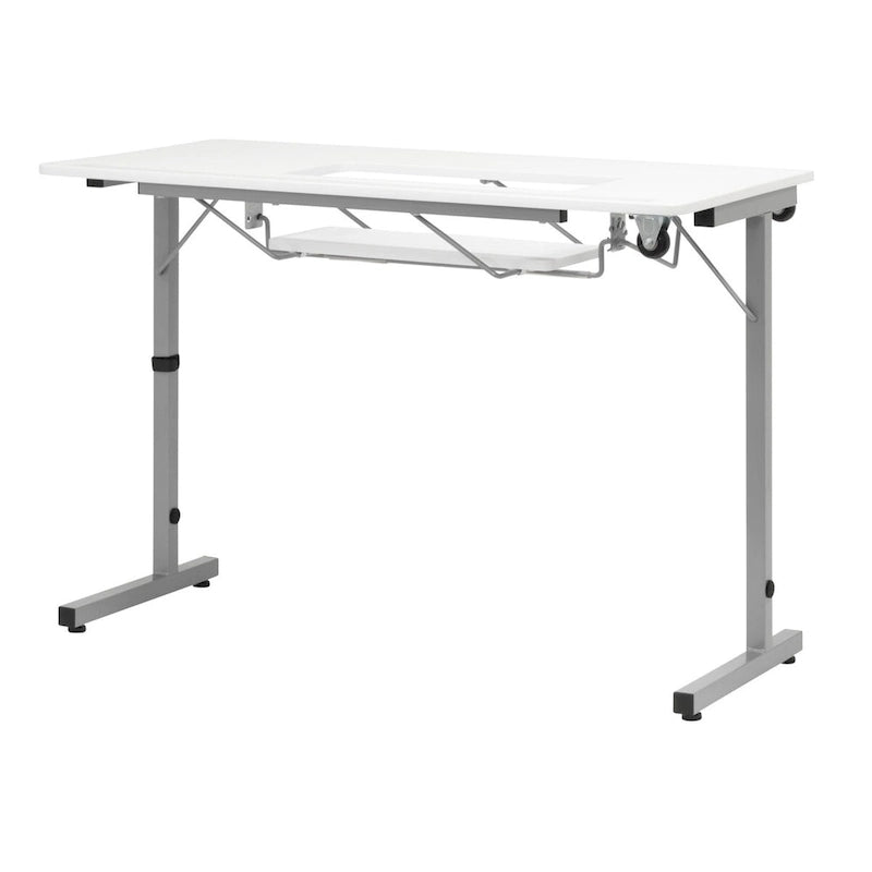 Sew Ready Rollaway II Sewing Table Silver/White Portable Folding Rolling