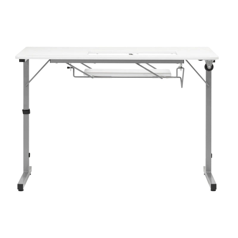 Sew Ready Rollaway II Sewing Table Silver/White Portable Folding Rolling