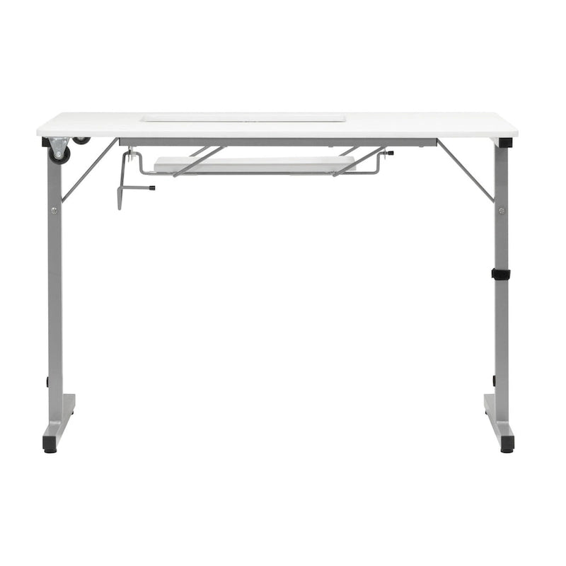 Sew Ready Rollaway II Sewing Table Silver/White Portable Folding Rolling