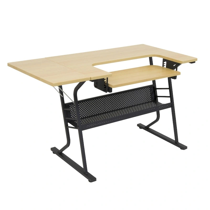 Studio Designs Eclipse Sewing and Crafting Table, White or Maple Top