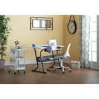 Studio Designs Eclipse Sewing and Crafting Table, White or Maple Top