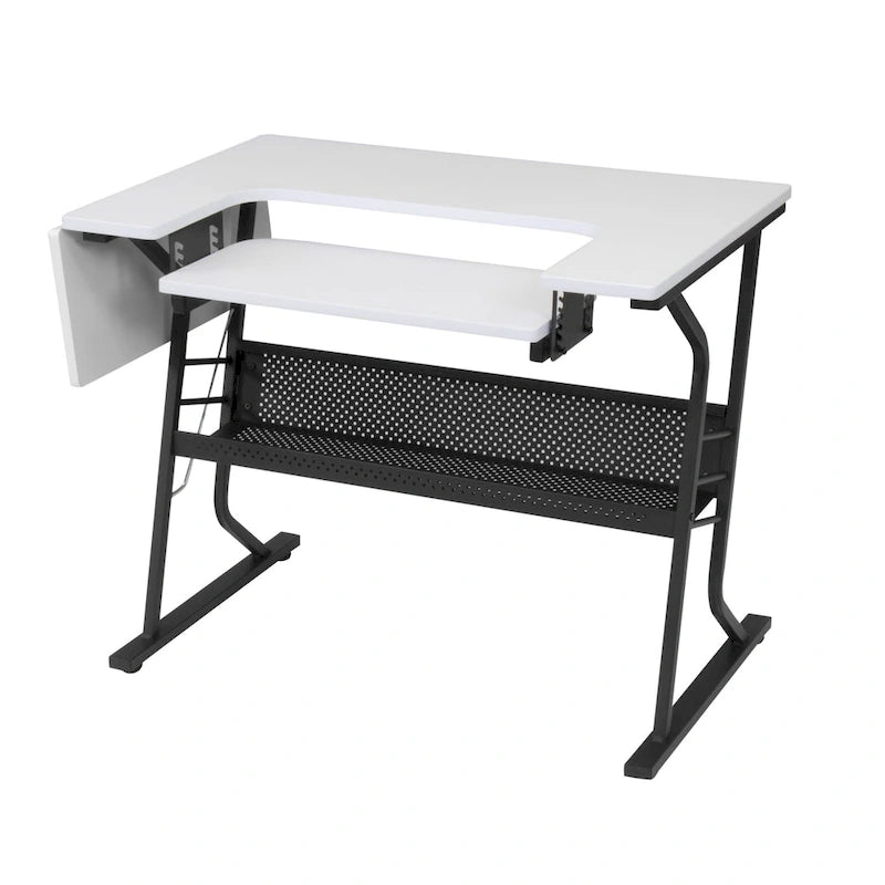 Studio Designs Eclipse Sewing and Crafting Table, White or Maple Top