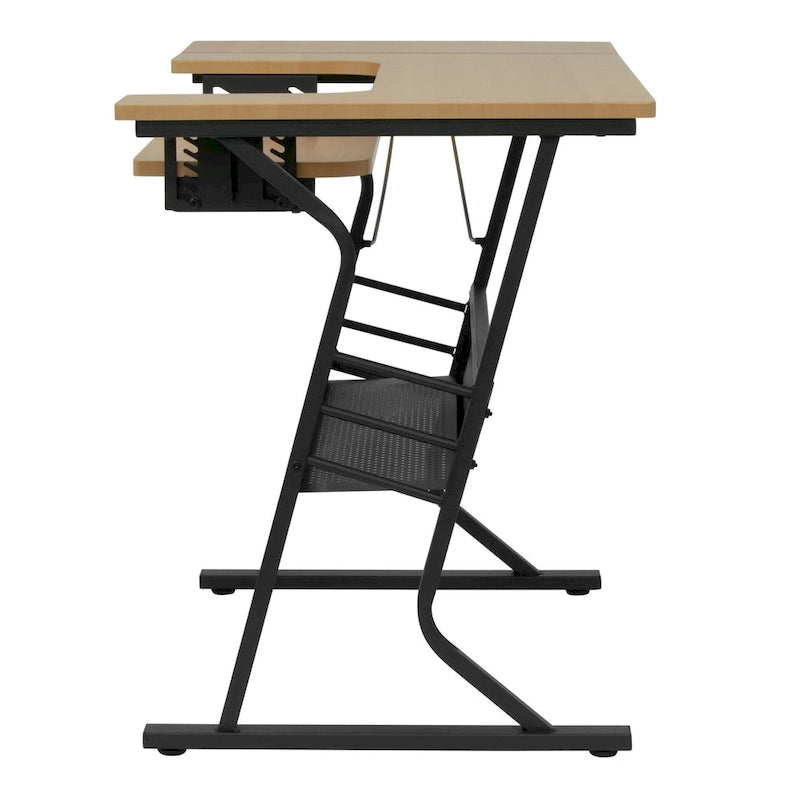 Studio Designs Eclipse Sewing and Crafting Table, White or Maple Top