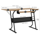 Studio Designs Eclipse Sewing and Crafting Table, White or Maple Top