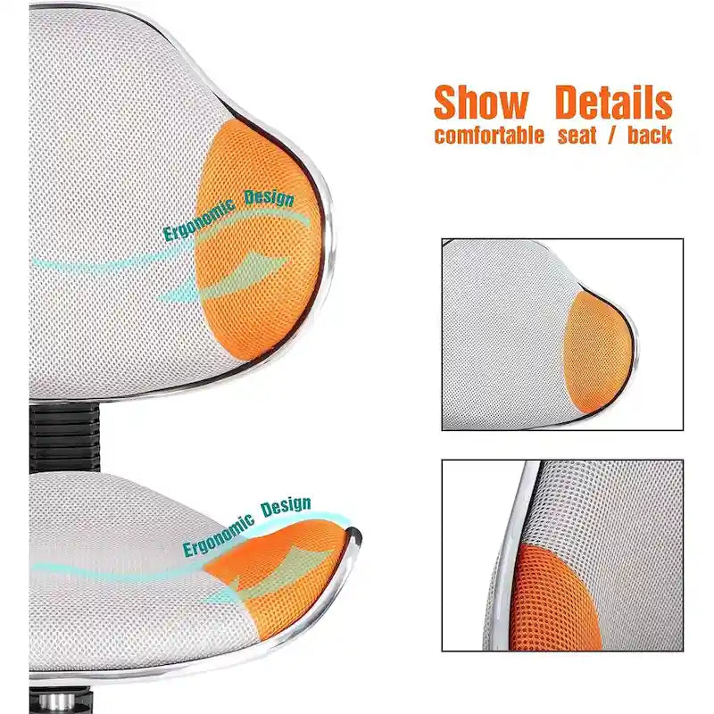 JJS Ergonomic Mesh Office Chair Adjustable Lumbar Support Computer Desk Chair