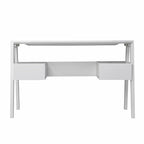 Metallic White Modern Writing Desk