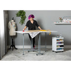 Studio Designs White Powder-coated Craft and Cutting Sewing Machine Table