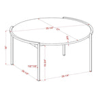 Rowland Urban Light Grey 37-inch Steel Round Coffee Table by Furniture of America