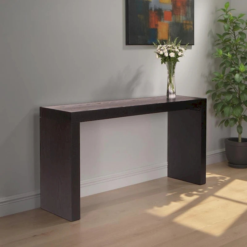 Allan Andrews Carbon Loft Black Wood Veneer Dillon Console Table