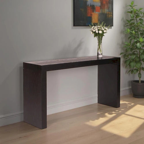 Allan Andrews Carbon Loft Black Wood Veneer Dillon Console Table