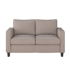 Georgia Upholstered 2 Seater Loveseat Sofa, Taupe