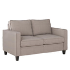 Georgia Upholstered 2 Seater Loveseat Sofa, Taupe