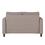 Georgia Upholstered 2 Seater Loveseat Sofa, Taupe