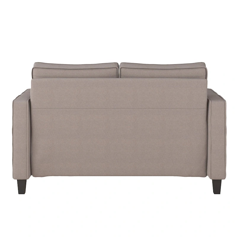 Georgia Upholstered 2 Seater Loveseat Sofa, Taupe