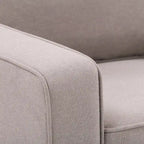 Georgia Upholstered 2 Seater Loveseat Sofa, Taupe