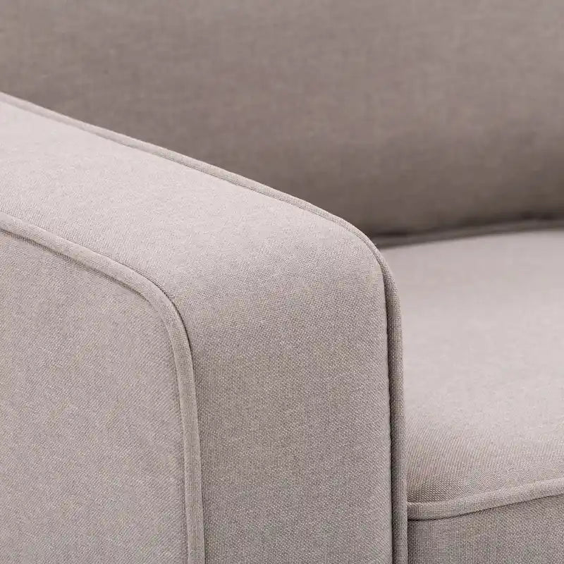 Georgia Upholstered 2 Seater Loveseat Sofa, Taupe