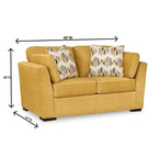 Roundhill Furniture Clareen 3-Piece Living Room Set, Sofa Loveseat and Cutler Chair