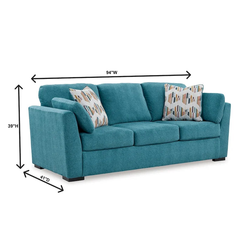 Roundhill Furniture Clareen 3-Piece Living Room Set, Sofa Loveseat and Cutler Chair