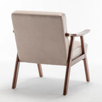 Mid-Century Modern Chair, Living Room Chair with Solid Wood Frame