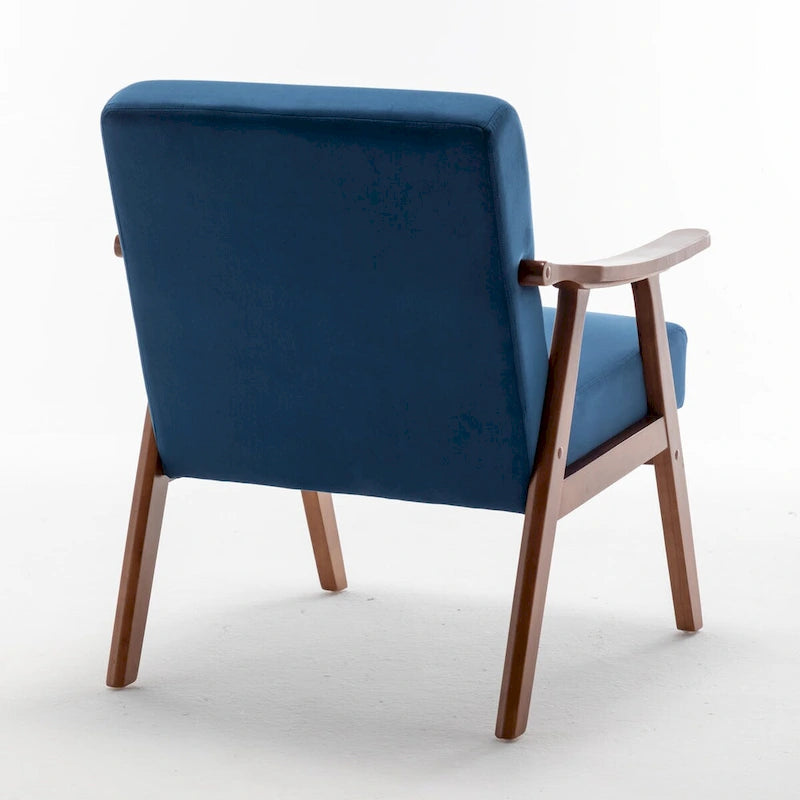 Mid-Century Modern Chair, Living Room Chair with Solid Wood Frame