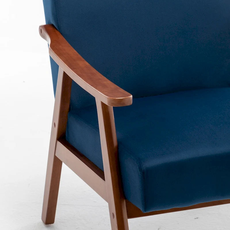 Mid-Century Modern Chair, Living Room Chair with Solid Wood Frame