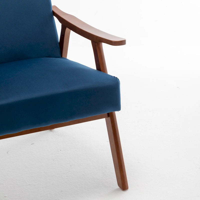 Mid-Century Modern Chair, Living Room Chair with Solid Wood Frame