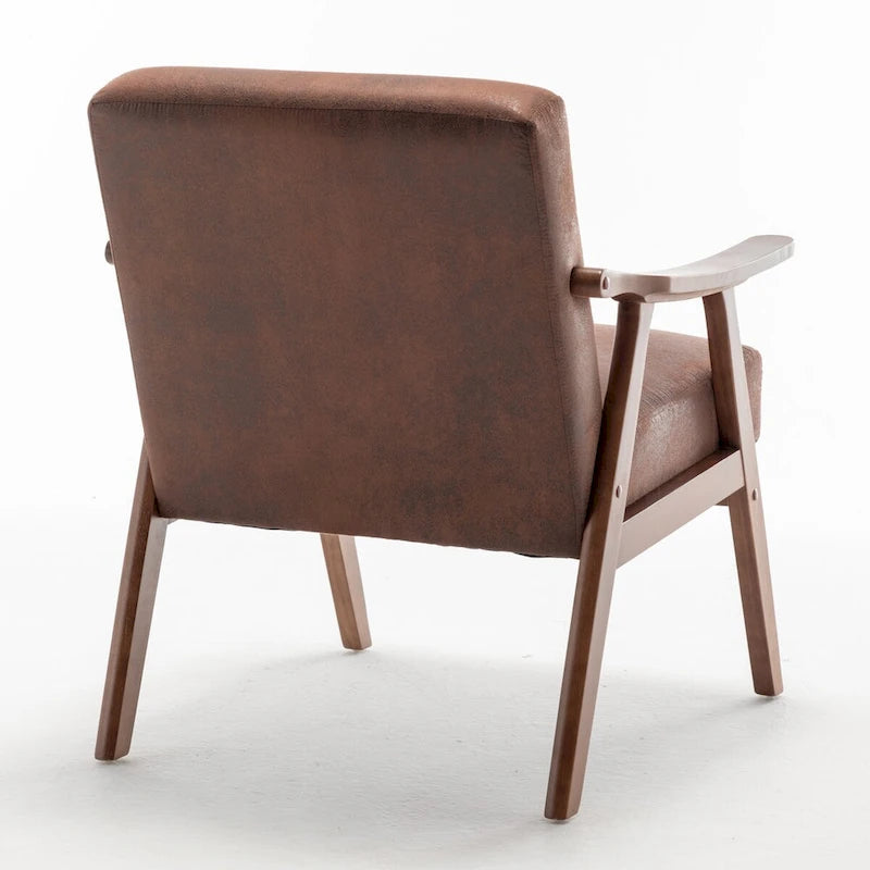 Mid-Century Modern Chair, Living Room Chair with Solid Wood Frame