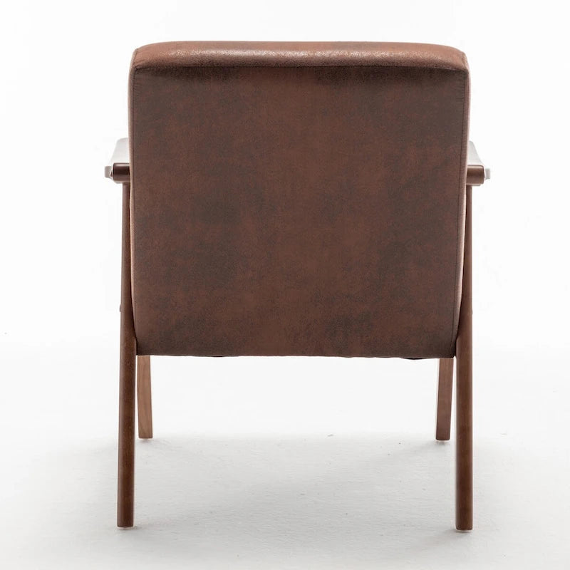 Mid-Century Modern Chair, Living Room Chair with Solid Wood Frame