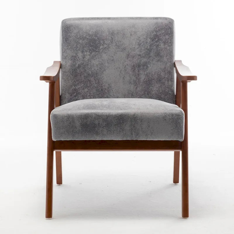 Mid-Century Modern Chair, Living Room Chair with Solid Wood Frame