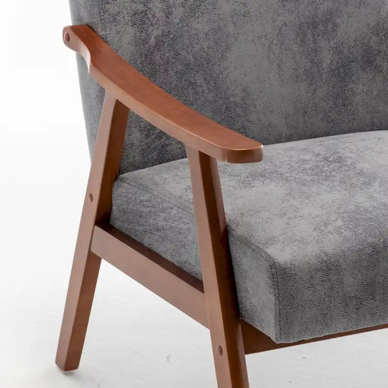 Mid-Century Modern Chair, Living Room Chair with Solid Wood Frame
