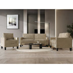 CraftPorch Corduroy Mid-Century Modern Velvet Upholstered 3-Piece Living Room Set