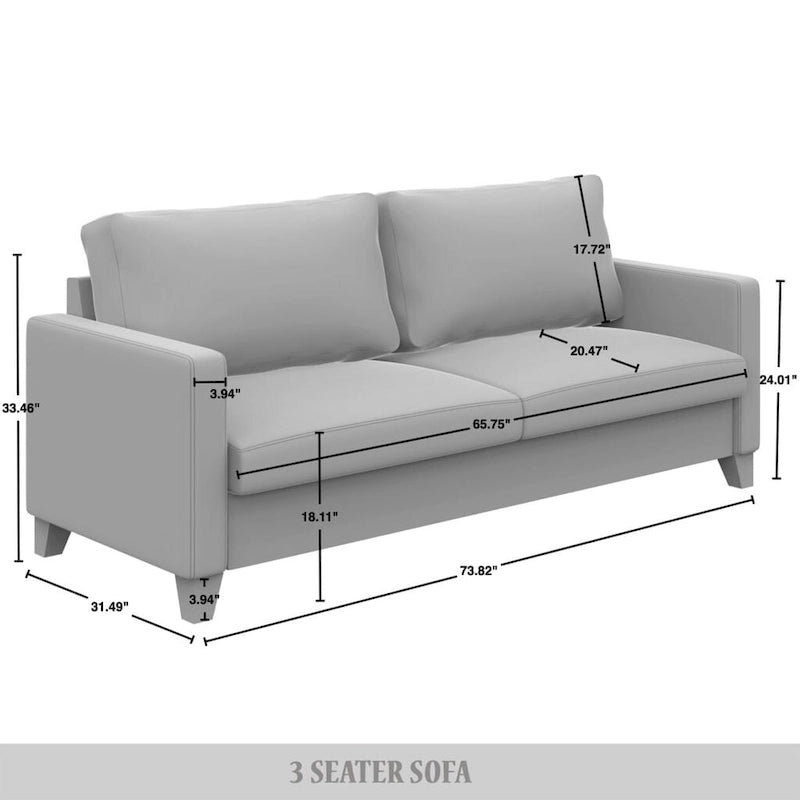 CraftPorch Corduroy Mid-Century Modern Velvet Upholstered 3-Piece Living Room Set