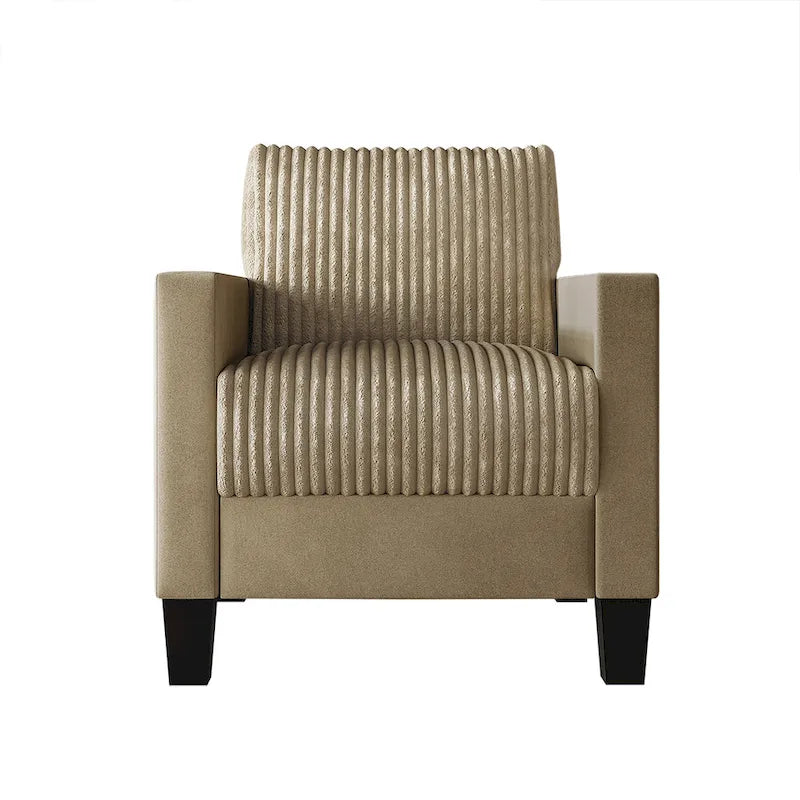CraftPorch Corduroy Mid-Century Modern Velvet Upholstered 3-Piece Living Room Set