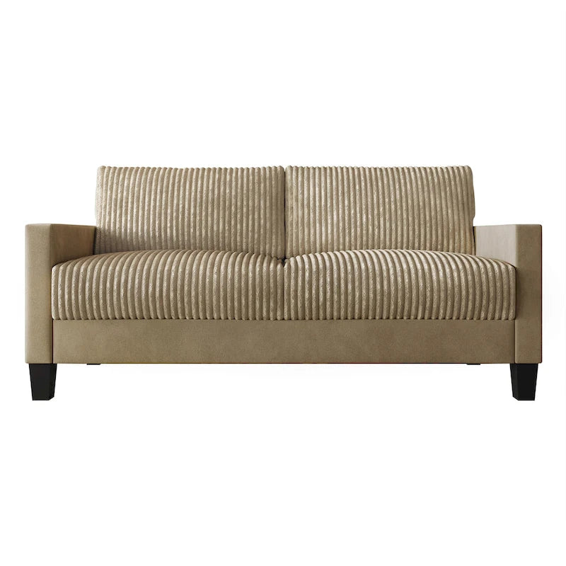 CraftPorch Corduroy Mid-Century Modern Velvet Upholstered 3-Piece Living Room Set