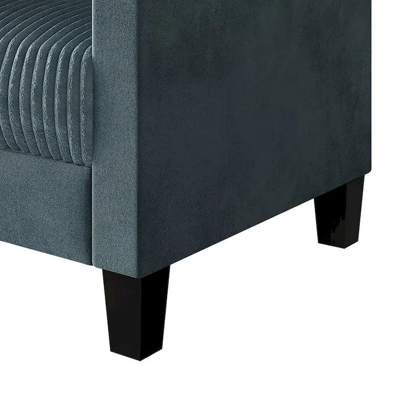 CraftPorch Corduroy Mid-Century Modern Velvet Upholstered 3-Piece Living Room Set