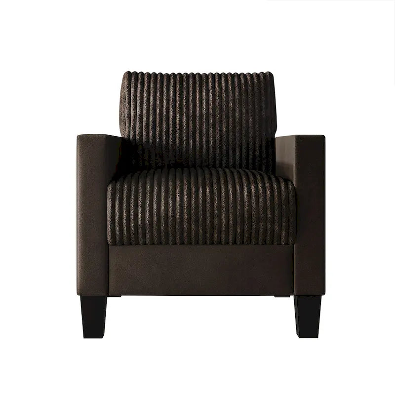 CraftPorch Corduroy Mid-Century Modern Velvet Upholstered 3-Piece Living Room Set