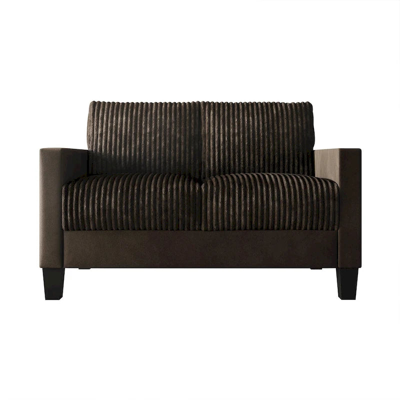 CraftPorch Corduroy Mid-Century Modern Velvet Upholstered 3-Piece Living Room Set