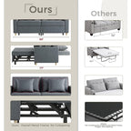 AECOJOY 3-in-1 Sofa Bed Double Sleeper Chair Bed