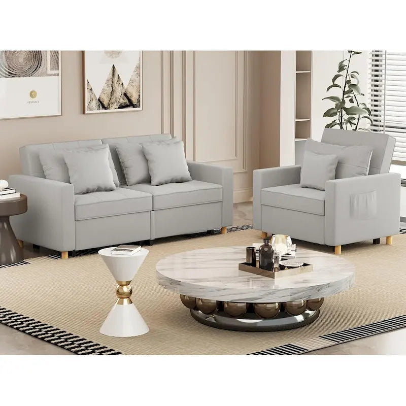 AECOJOY 3-in-1 Sofa Bed Double Sleeper Chair Bed