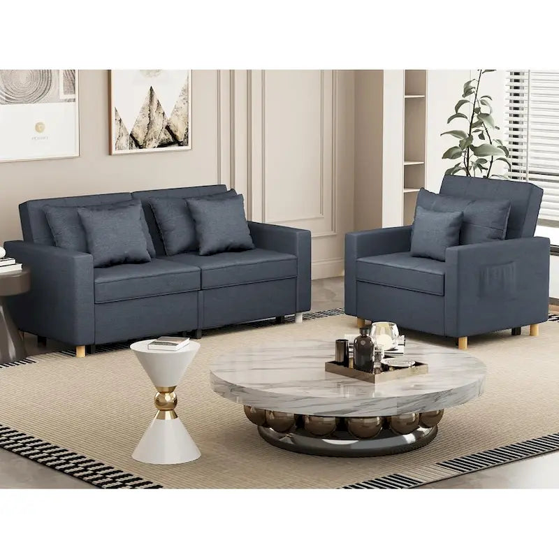 AECOJOY 3-in-1 Sofa Bed Double Sleeper Chair Bed