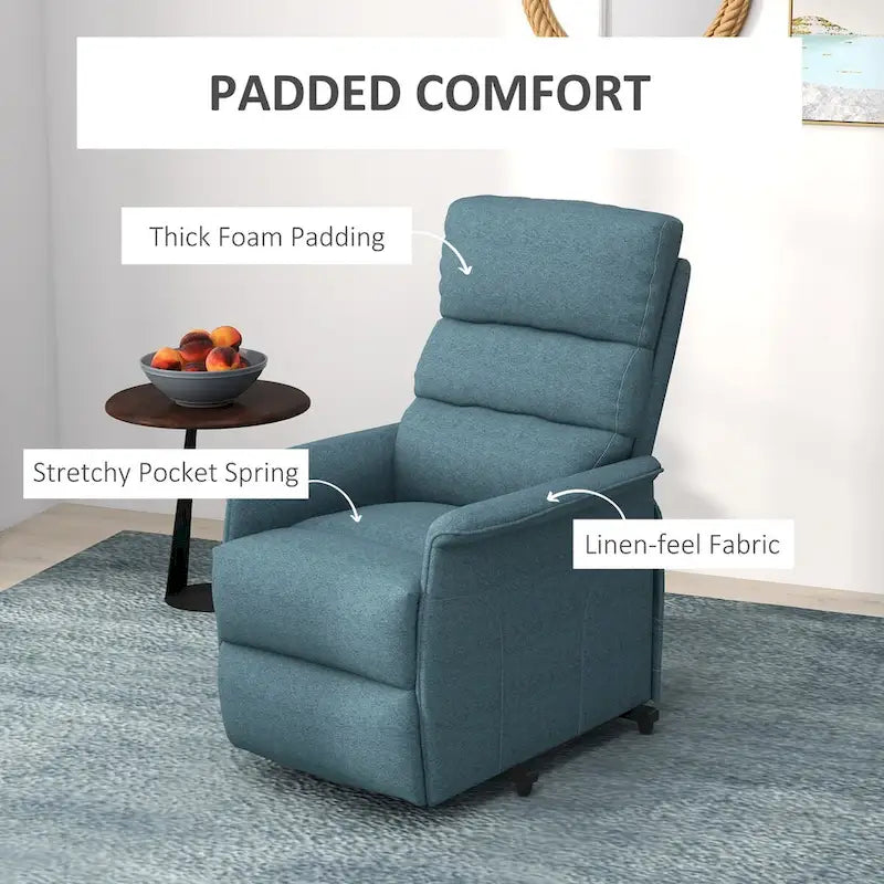 HOMCOM Power Lift Recliner Chair for Elderly, Easy Assembly, Fabric Lift Chair with Remote Control