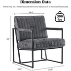 Upholstered Accent Chair with Sturdy Rust-Resistant Metal Framel Arm Chair Outdoor and Indoor Use Reading Chair